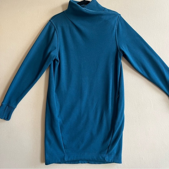 Athleta COZY KARMA MOCK NECK DRESS Teal size Small - Picture 2 of 16